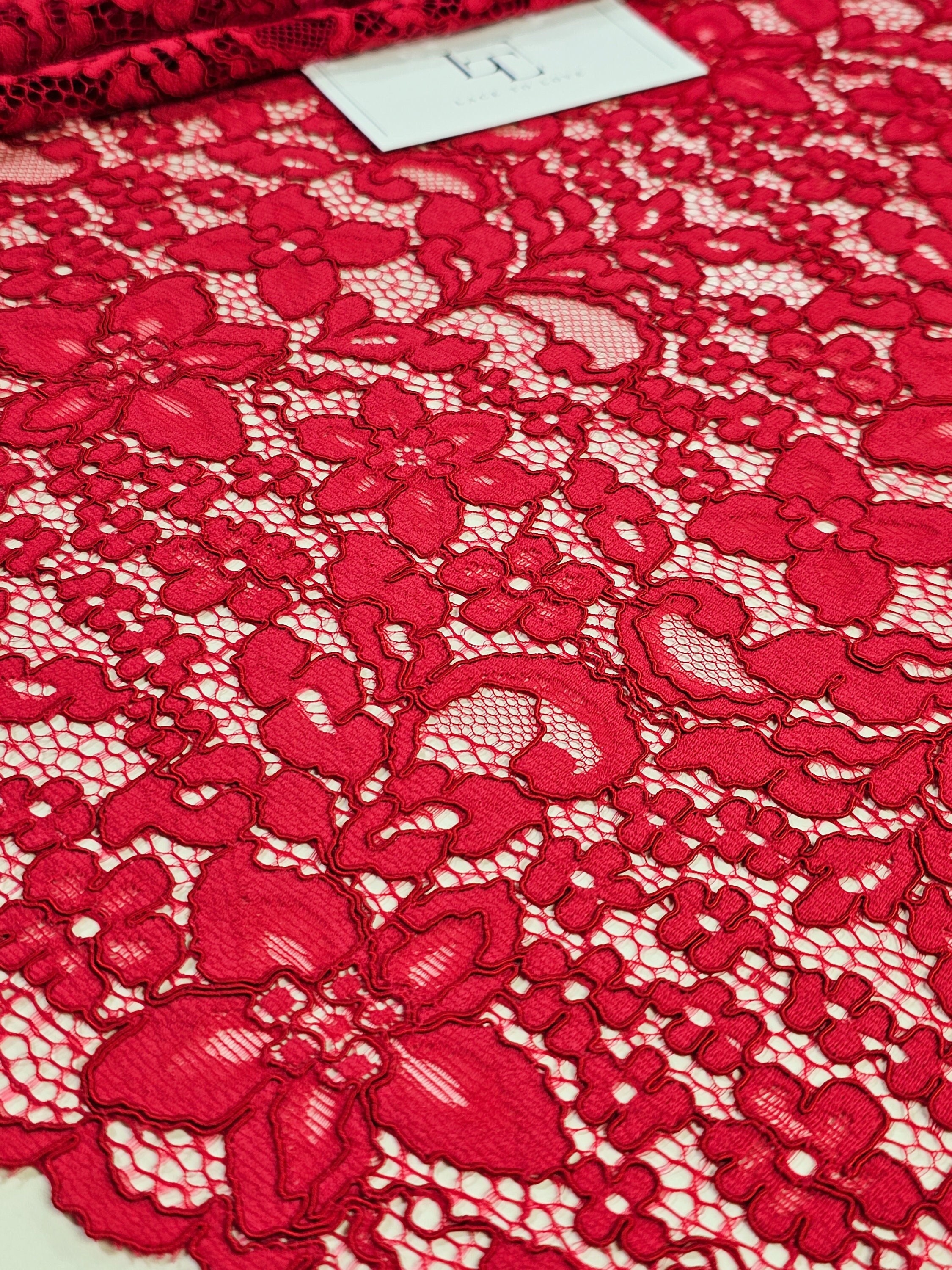 Red Lace Fabric -  Canada