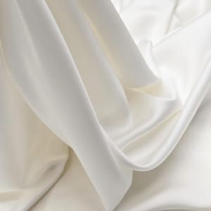Tessuto di raso duchessa bianco tagliato su misura, tessuto da sposa avorio chiaro, tessuto per gonne, tessuto per abiti da sposa LSW8001
