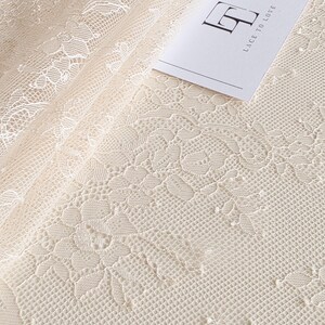 Tissu dentelle rose saumon pâle, tissu de dentelle en nylon rose clair Chantilly Français, matériel de dentelle de voile de mariage de mariée, vendu par yard, WD2016