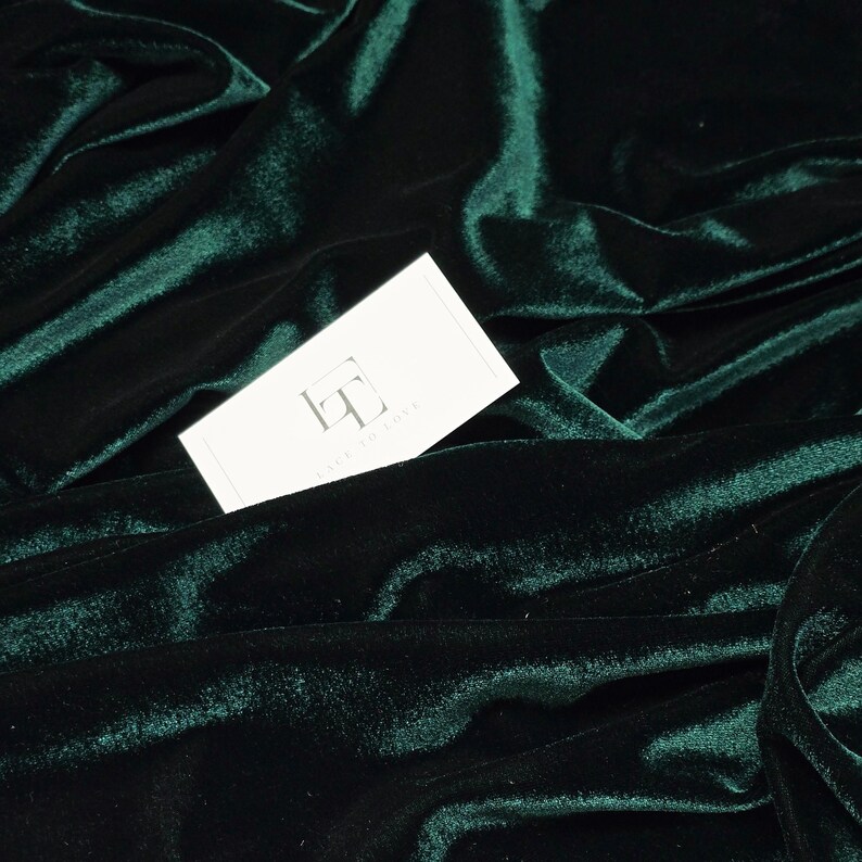 Well draping velour velvet stretch fabric by meter