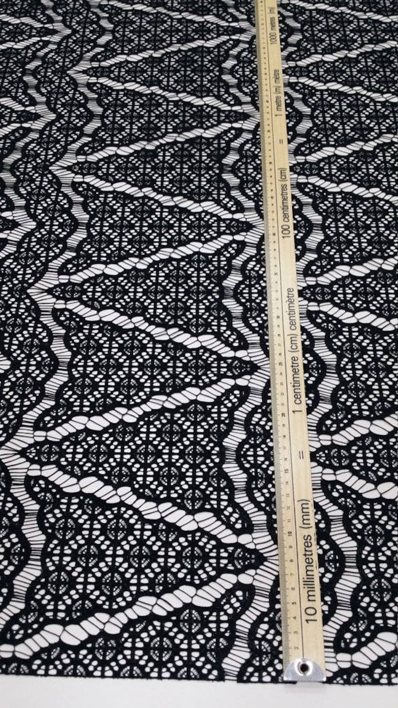 SALE Black lace fabric Embroidery lace Alencon Lace Lingerie Lace J20091 Bridal Wedding Lace Vintage France Lace Evening dress lace