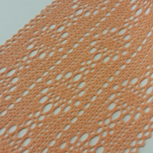 Oranje stretchkant, Franse Alencon-kantrand, kant bruidsjurk, kant trouwjurk, kant kant, kousenbandkant, elastische lingeriekant L50521