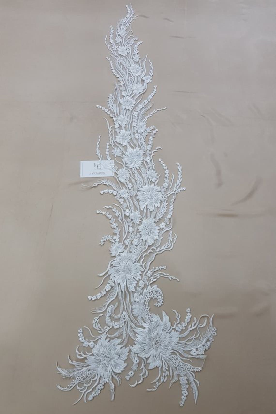 Ivory Beaded Chantilly Lace Romilly main image 0