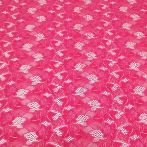Tecido de renda elástica rosa por metro, renda francesa, renda chantilly, renda de noiva, renda de casamento, renda de vestido de noite, renda de lingerie J30022