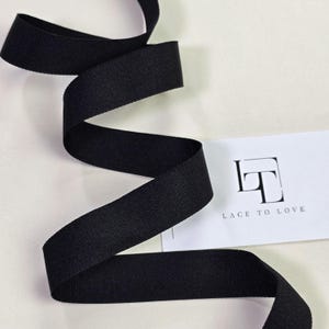 Ruban gros-grain côtelé noir, finitions lingerie et mercerie en gros-grain, V014