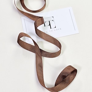 Faixa de gorgorão marrom chocolate, fita de laços de gorgorão canelada marrom, suprimentos para fitas faça você mesmo, vendido por metro, V030