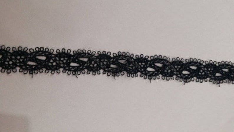 Wedding Lace Garter lace French Alencon Lace Lingerie Lace yard FL47912 Bridal gown lace Evening dress lace Black lace Trimming
