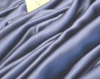 Natuurlijke koningsblauwe zijden stof, op maat gesneden. Puur zijdeblauw materiaal, verkocht per meter. Echte Italiaanse zijden doek 55 inch breed, SMS1003
