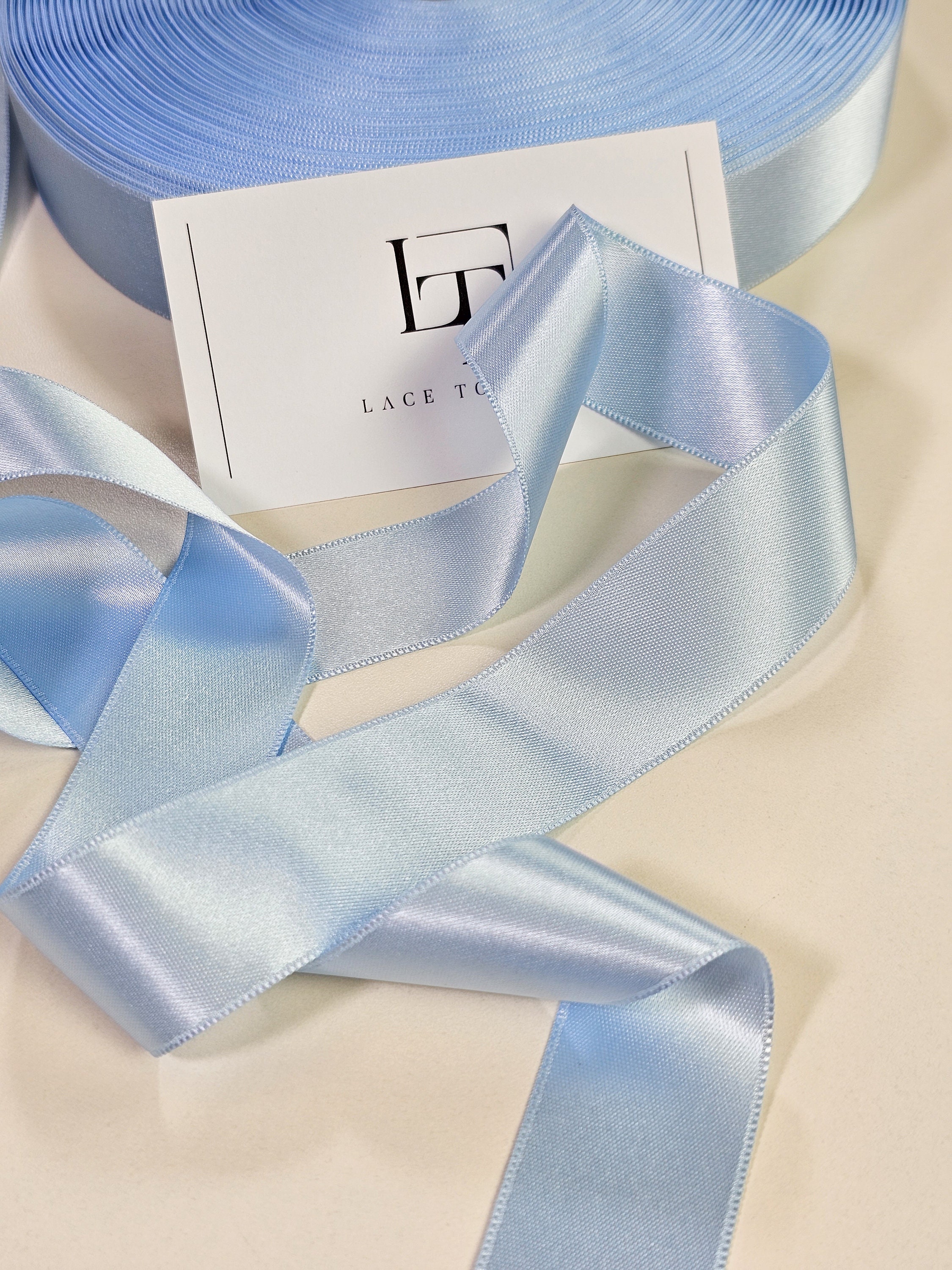 1 Inch Wide Blue Shiny Decoration Ribbon Sold by the Yard, Haberdashery ...