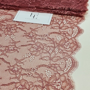 Braune zarte Spitzenborte, französische Chantilly Wimpern-Spitze, braune schmale Kurzwaren Dekoration Spitzenband, lose Ware, L5596