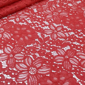 Rote Spitze, Chantilly-Spitze, französische Spitze, Braut-Spitze, Hochzeits-Spitze, Abendkleid-Spitze, Ausgebogene Spitze, Eye-Lash-Spitze, Dessous-Spitze KDA1005