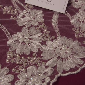 Ivory Beaded Lace Sincere