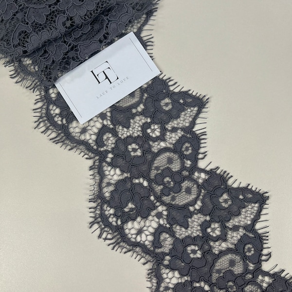 Gray Lace Trim Etsy