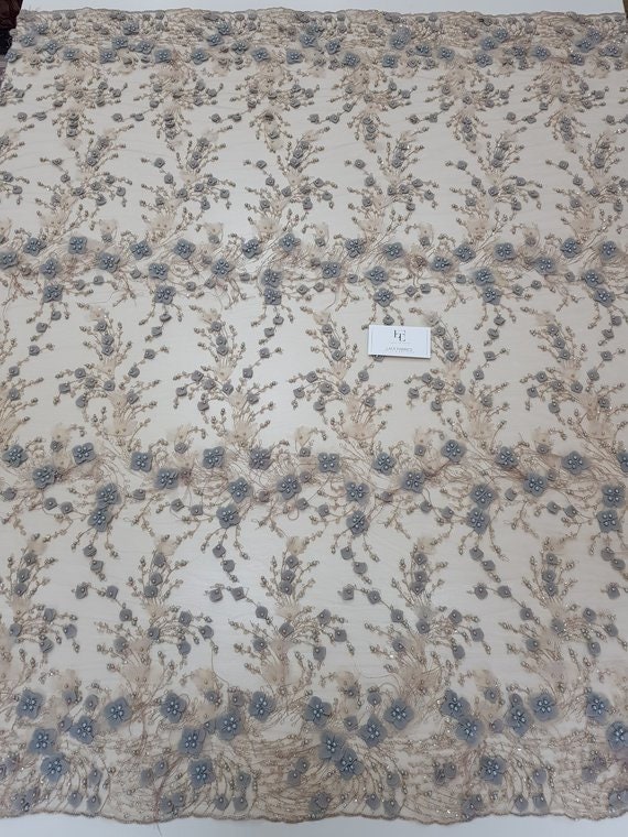 VENTE bleu gris beige dentelle dentelle dentelle 3D, et perles dentelle Français, mariée dentelle, dentelle mariage, festonné Floral dentelle Lingerie luxe dentelle GR9003 250147 VENTE bleu gris beige dentelle dentelle dentelle 3D, et perles dentelle Français, mariée dentelle, dentelle mariage, festonné Floral dentelle Lingerie luxe dentelle GR9003 250147