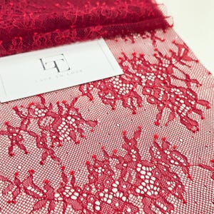 Rode kanten rand, Chantilly French Lace, J690006_2