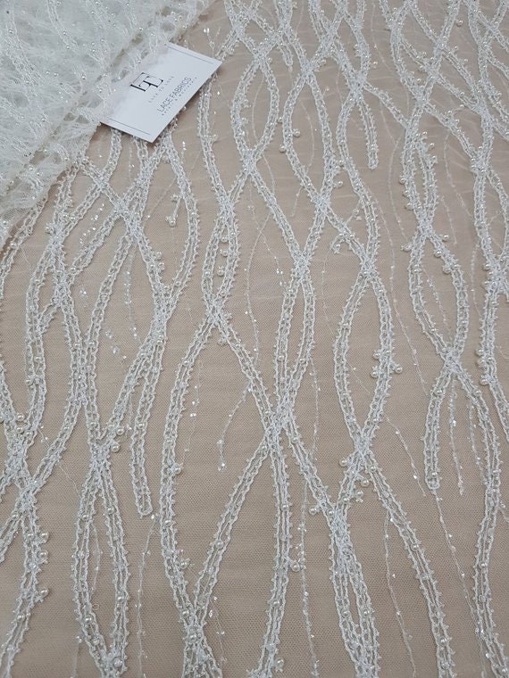 ivory lace material for sale