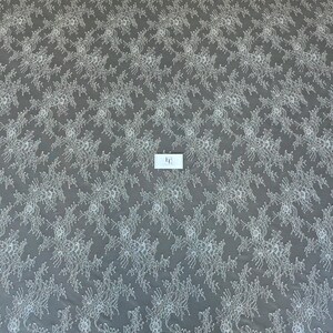Off white lace fabric, French Chantilly bridal lace cloth, white wedding veil lace material, Scalloped eyelash lace, sold by the yard WD6002 image 8