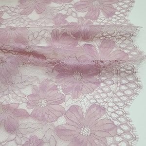 Purple Lace Fabric French Chantilly Lace L56006 - Etsy