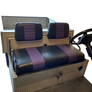 Club Car Carry All Staple On Golf Cart Seat Cover (2 Stripe)