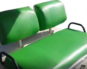 Club Car Pre 2000 DS Staple On Golf Cart Seat Cover With Matching Rear Seat Cover (Solid Color)