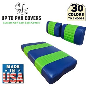 E-Z-GO Marathon Staple On Golf Cart Seat Cover (2 Stripe)