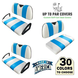 Star / Zone Golf Cart Replacement Seat Covers "Six Seater" (2 Stripe)