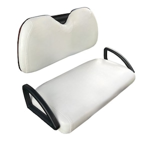 Zone / Star "STAPLE ON" Golf Cart Seat Cover With Matching Rear Seat Cover (Solid Color)