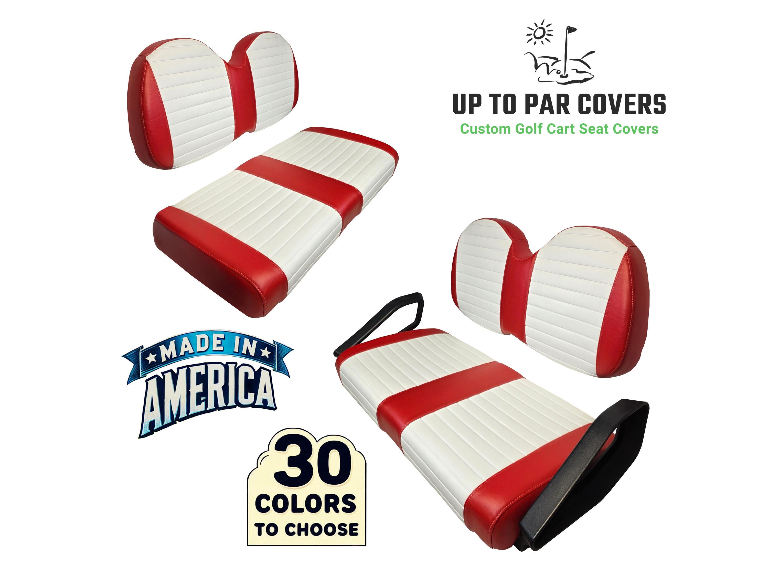 Coleman / Kandi Staple on Golf Cart Seat Cover With Matching Rear