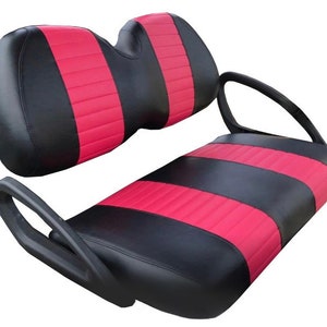 Club Car Precedent Staple On Golf Cart Seat Cover With Match Rear Seat Cover (2 Stripe)