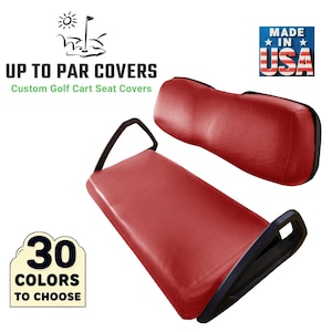 Club Car DS Staple-On Golf Cart Seat Cover (Solid Color)