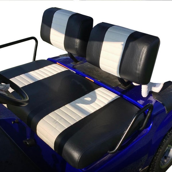 Yamaha G-16 / G-22 Staple On Golf Cart Seat Cover (2 Stripe)