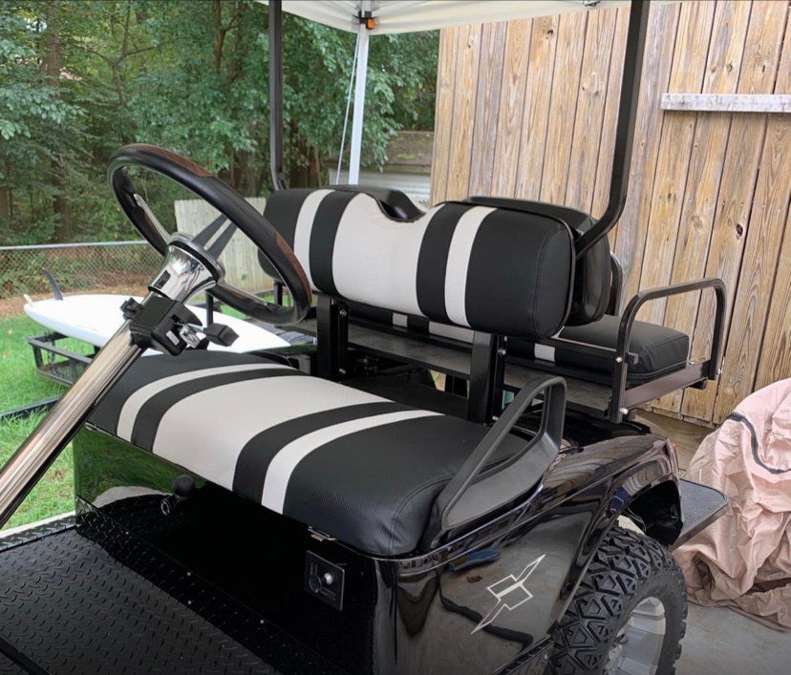 EZGO TXT 3 Stripe Staple On Golf Cart Seat Cover 3 Stripe Etsy
