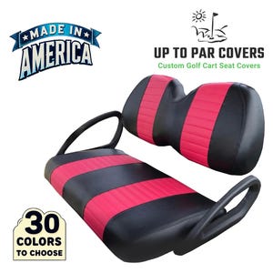 Club Car Precedent Staple On Golf Cart Seat Cover (2 Stripe)
