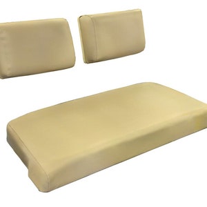 E-Z-GO Marathon Staple On Front Golf Cart Seat Cover With Matching Rear Seat (Solid Color)