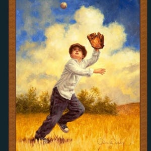 CAN'T MISS Fabric Quilt Panel 36" x 45", Vintage, Baseball, Sport, America (see description...)