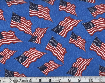 AMERICAN PATRIOTIC USA Flag Fabric 100% Cotton