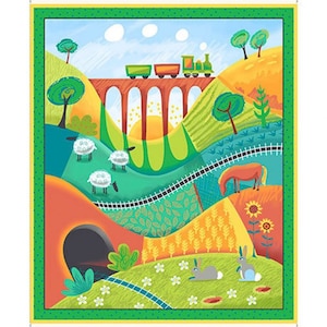 Along the Countryside by Quilting Treasures Fabric Baby Quilt Panel 36&quot; x 45&quot; (see description...)