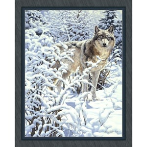 WINTER SPIRIT Wolf Wolves Spiritual Fabric Quilt Panel 36&quot; x 45&quot; (see description...)
