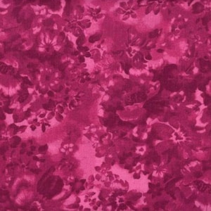 108" Extra Wide Quilt Backing 3 yards 100% Cotton FADED FLORAL Fuschia