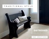 Custom Church Pew Bench, Foyer, Entryway Furniture, Farmhouse Design, Dining Seating, Pew, Wooden Bench