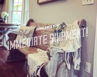 Shipping Included Unfinished Raw Pine Farmhouse Style Pew Etsy