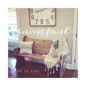 IN STOCK: Harvest - Church Pew Bench / Foyer, Entryway Furniture, Farmhouse Design, Dining Seating, Pew, Wooden Bench