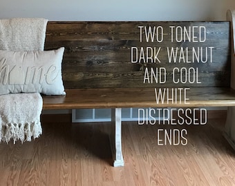 Custom Church Pew Bench, Foyer, Entryway Furniture, Farmhouse Design, Dining Seating, Pew, Wooden Bench