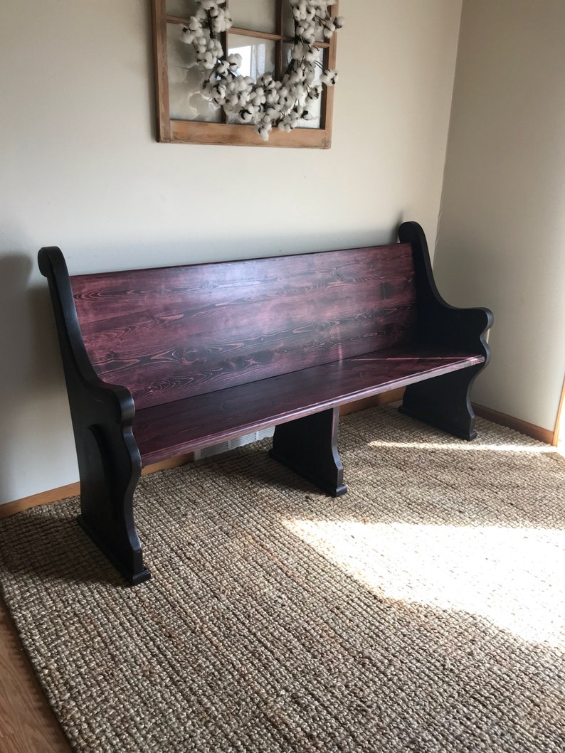 Custom Church Pew Bench Foyer Entryway Furniture Farmhouse | Etsy