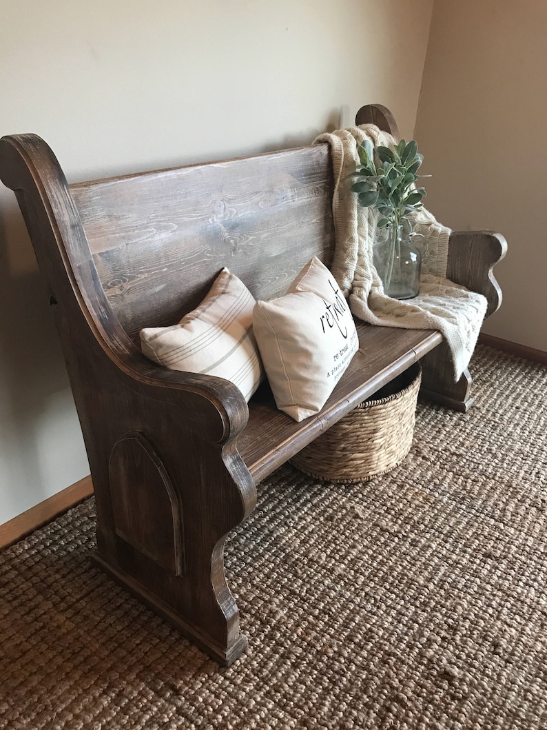 IN STOCK Harvest Church Pew Bench / Foyer Entryway Etsy