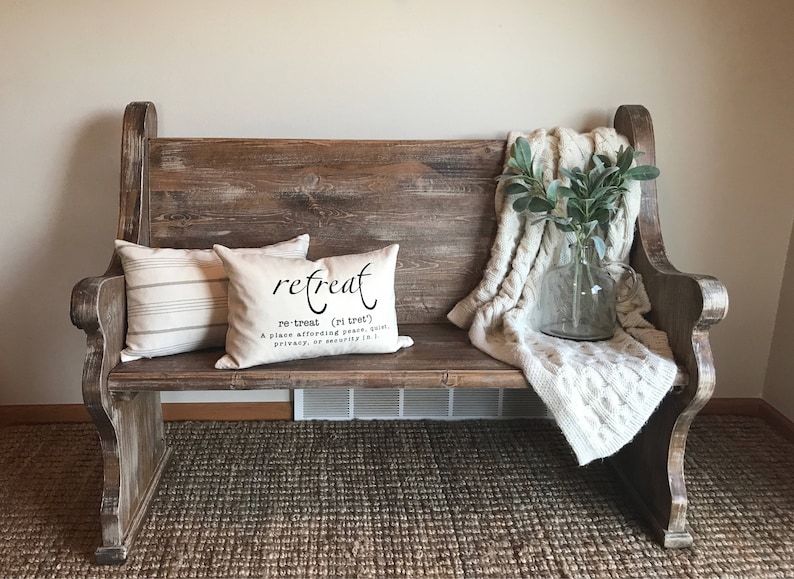 IN STOCK Harvest Church Pew Bench / Foyer Entryway Etsy