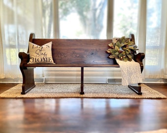 CUSTOM LENGTH ORDER: Ash Hardwood, Traditional Style Church Pew