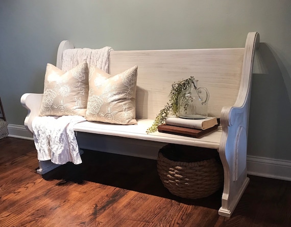 Custom Church Pew Bench Foyer Entryway Furniture Farmhouse Etsy