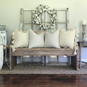 CUSTOM LENGTH ORDER: Providence Style Church Pew Bench, Foyer, Entryway Furniture, Farmhouse Design, Dining Seating, Pew, Wooden Bench.