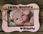 Mommy Picture Frame, Pink Frame, Rustic Picture Frame, Gift For Mom
